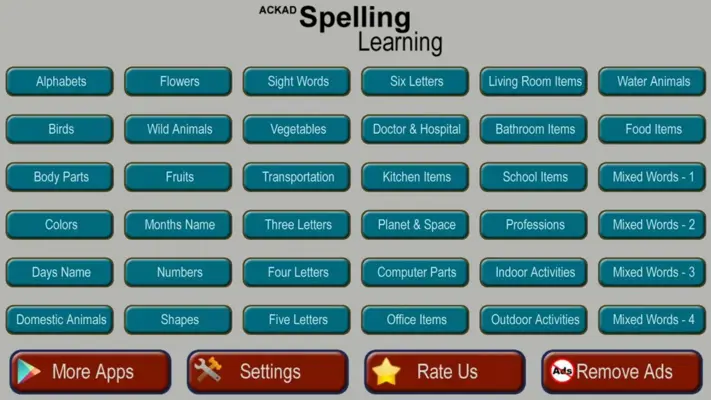 ACKAD Kids Spelling Learning android App screenshot 3